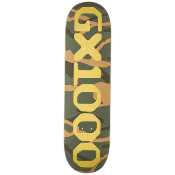 GX1000 OG Logo Camo Yellow 8.5 Skateboard Deck