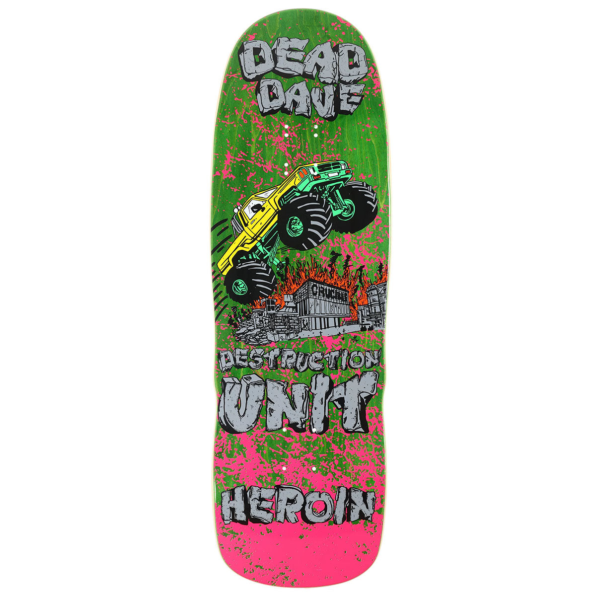 Heroin Dead Dave Knock Off Green 10.1 Skateboard Deck