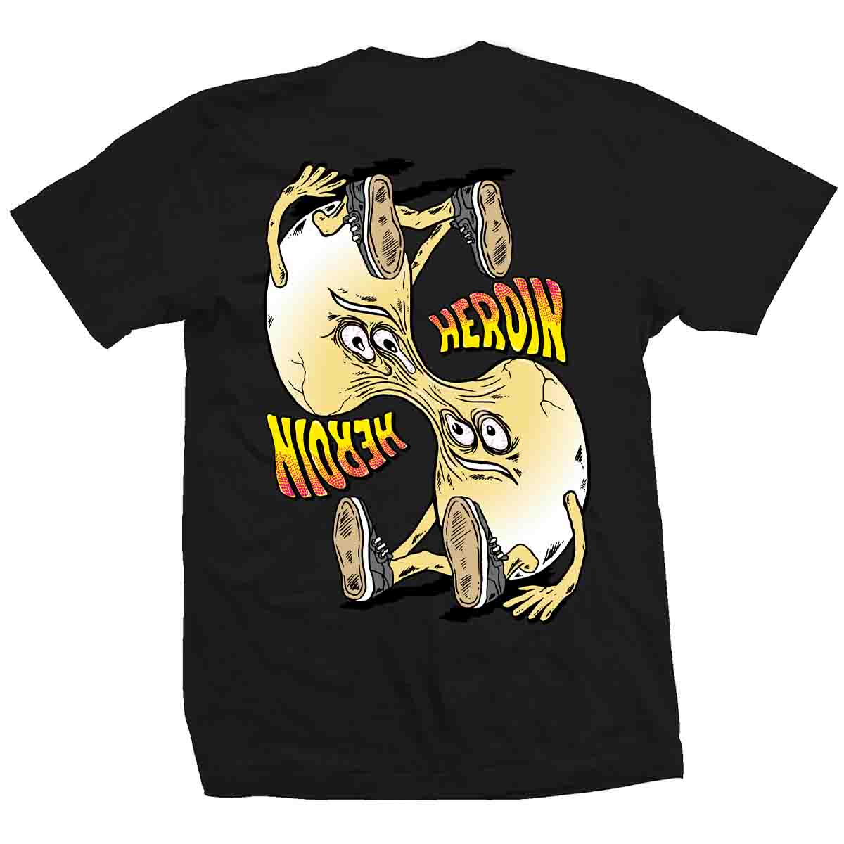 Heroin Merged Tee Black Back