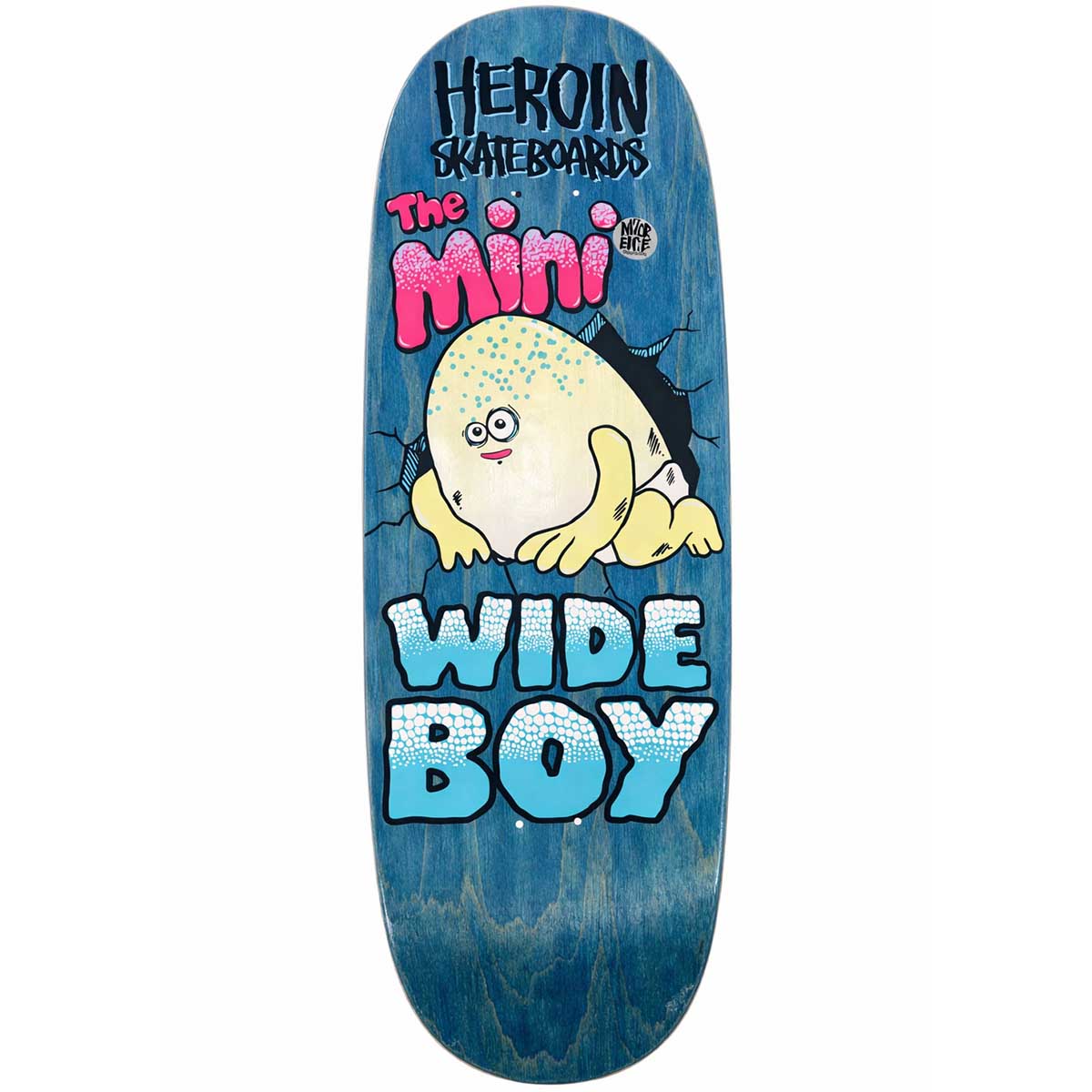 Heroin Mini Wide Boy Blue 10.5 Skateboard Deck