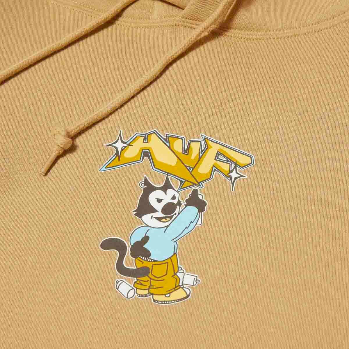 Huf - Bad Cat Hoodie Oatmeal.