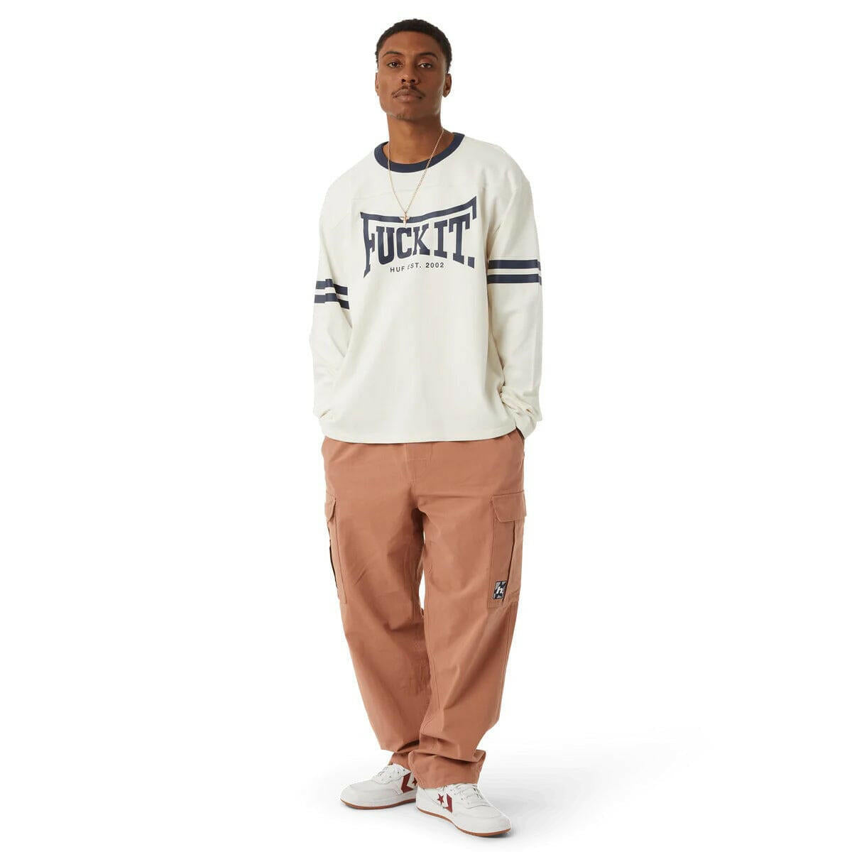 Huf - Exeter L/S Football Shirt Linen.