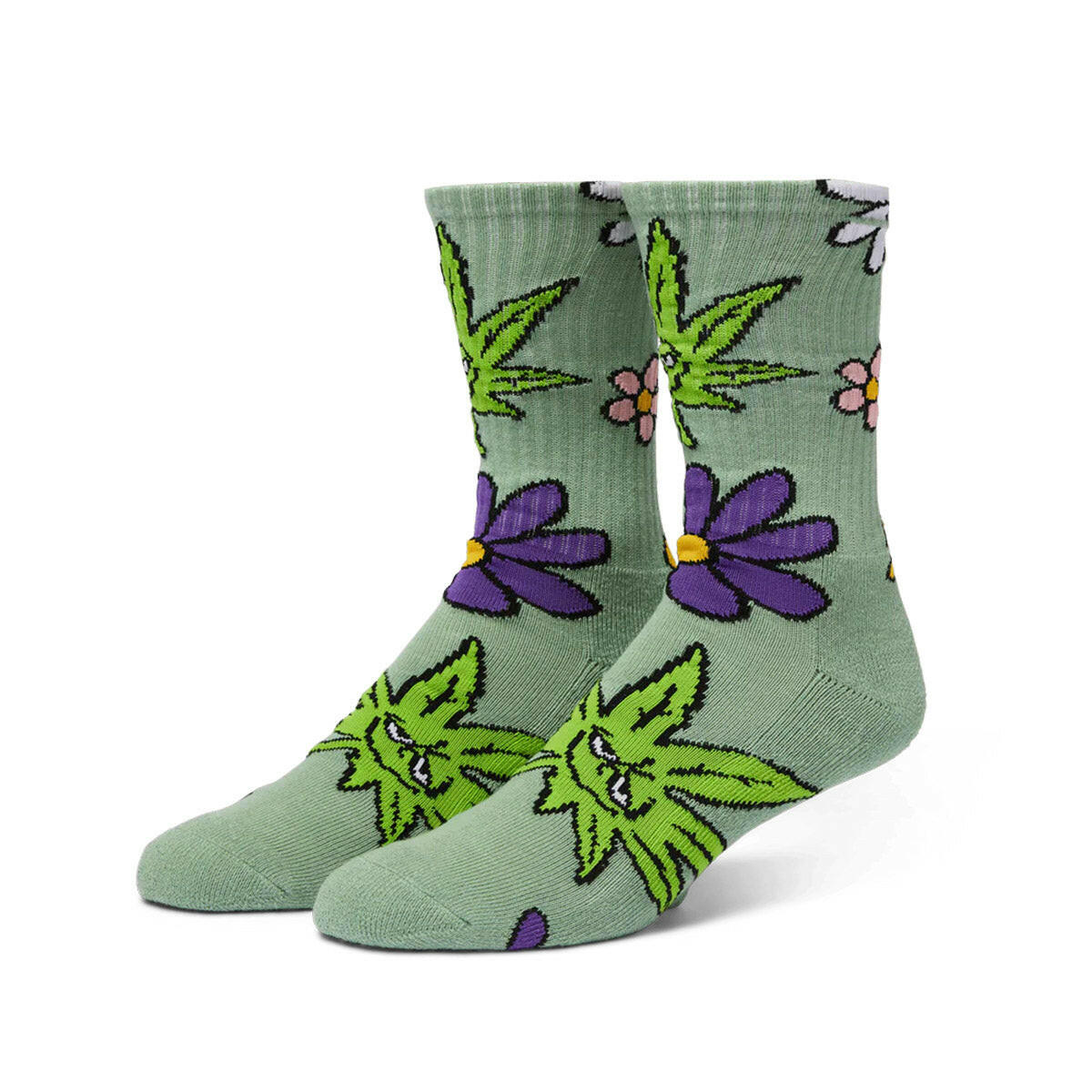 Huf - Green Buddies Allergies Socks Basil.