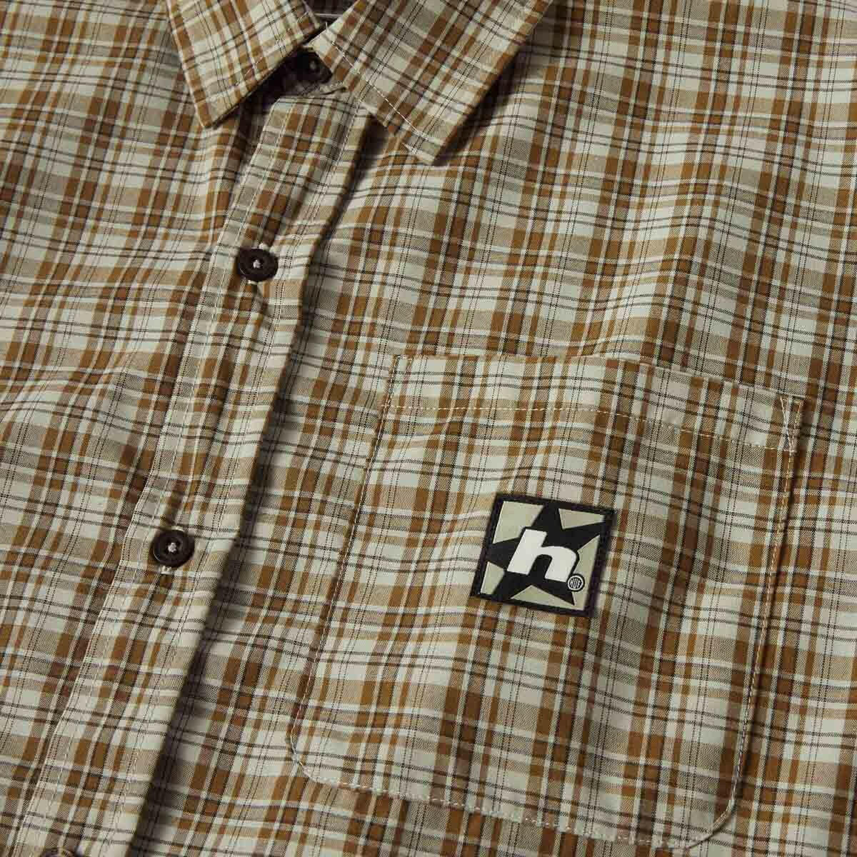 Huf - H Star Plaid Shirt Putty.