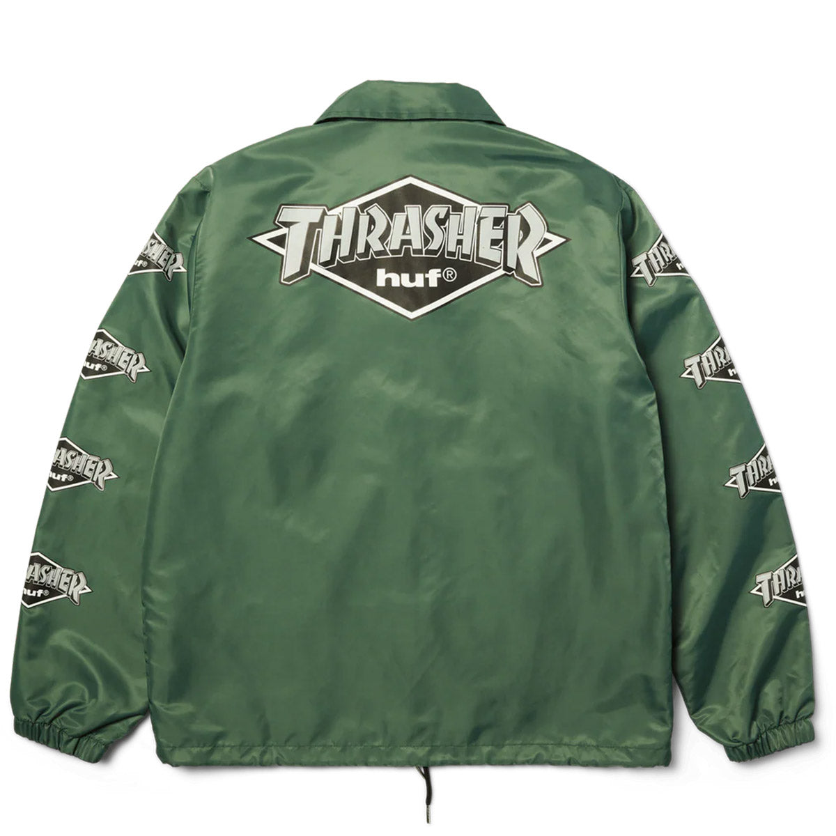 Huf Thrasher Logo Jacket Forest Green Back