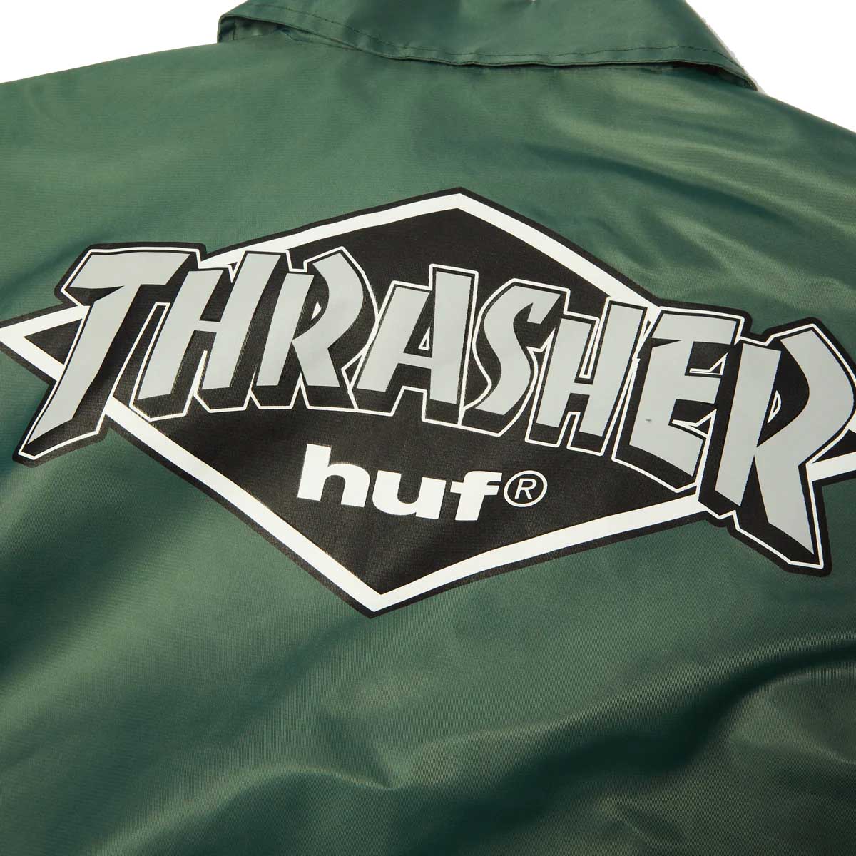 Huf Thrasher Logo Jacket Forest Green Detail 3