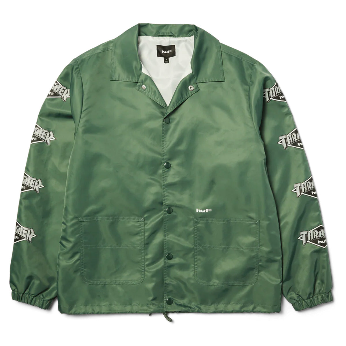 Huf Thrasher Logo Jacket Forest Green Front