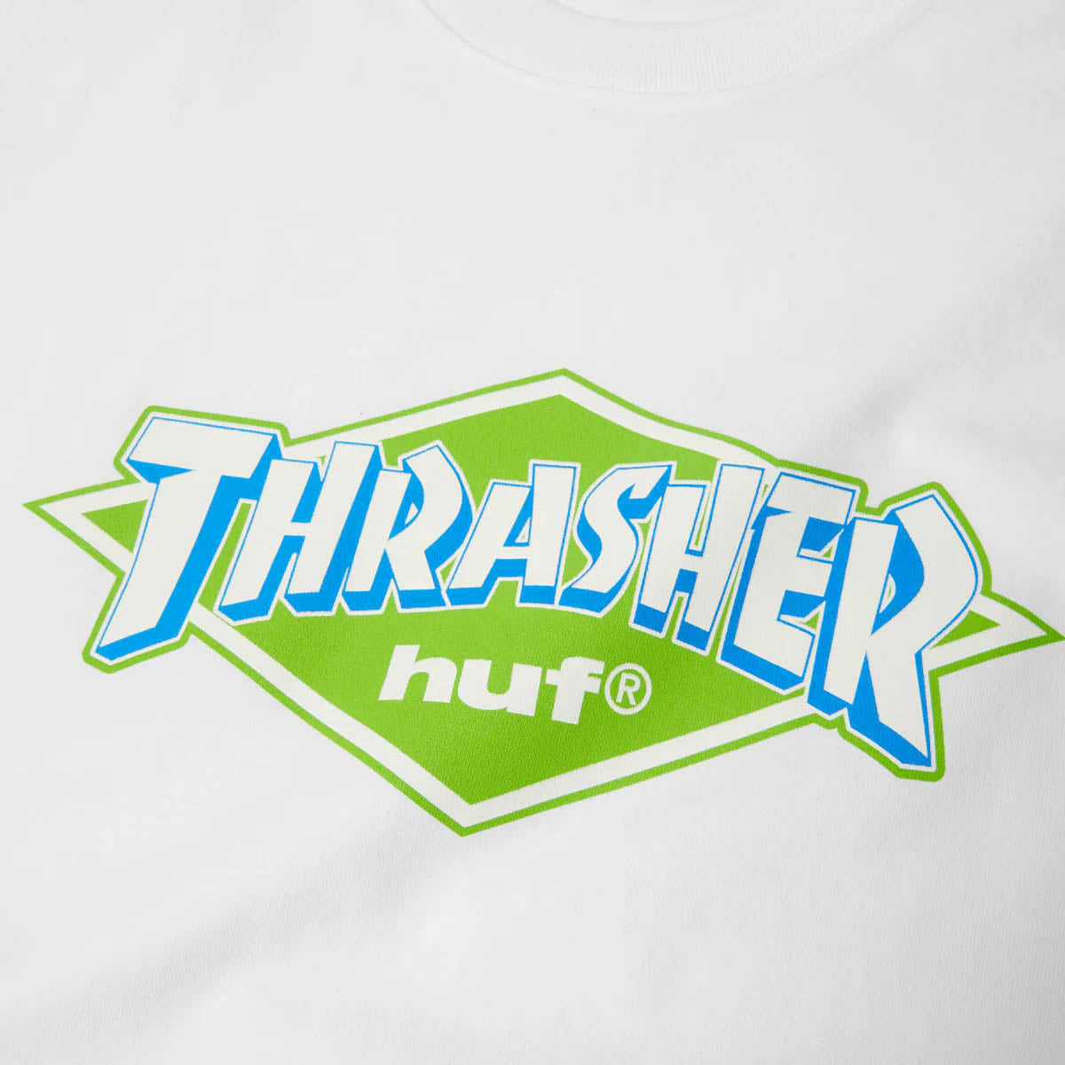 Huf Thrasher Logo Tee White Detail