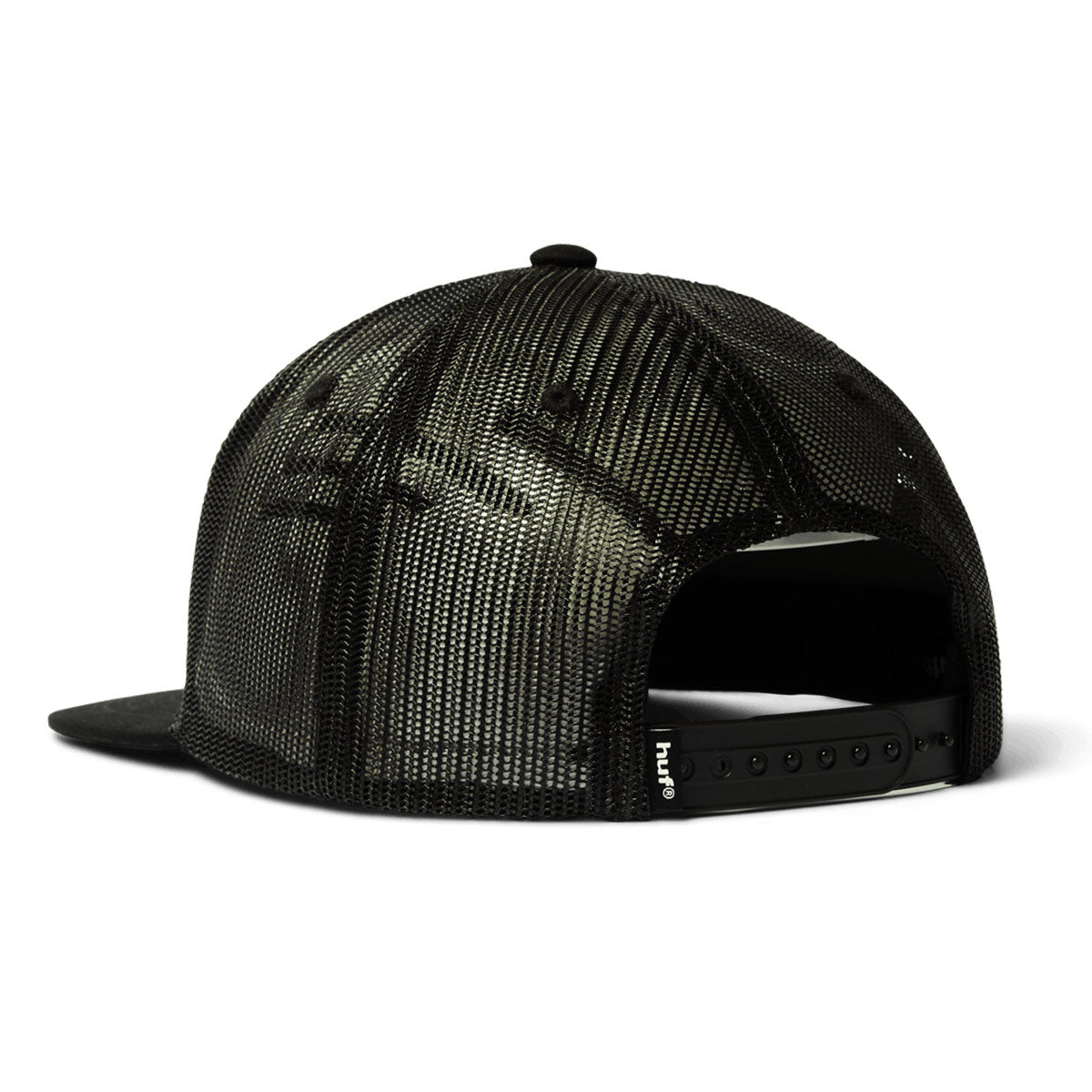 Huf Thrasher Logo Twill Trucker Black Back