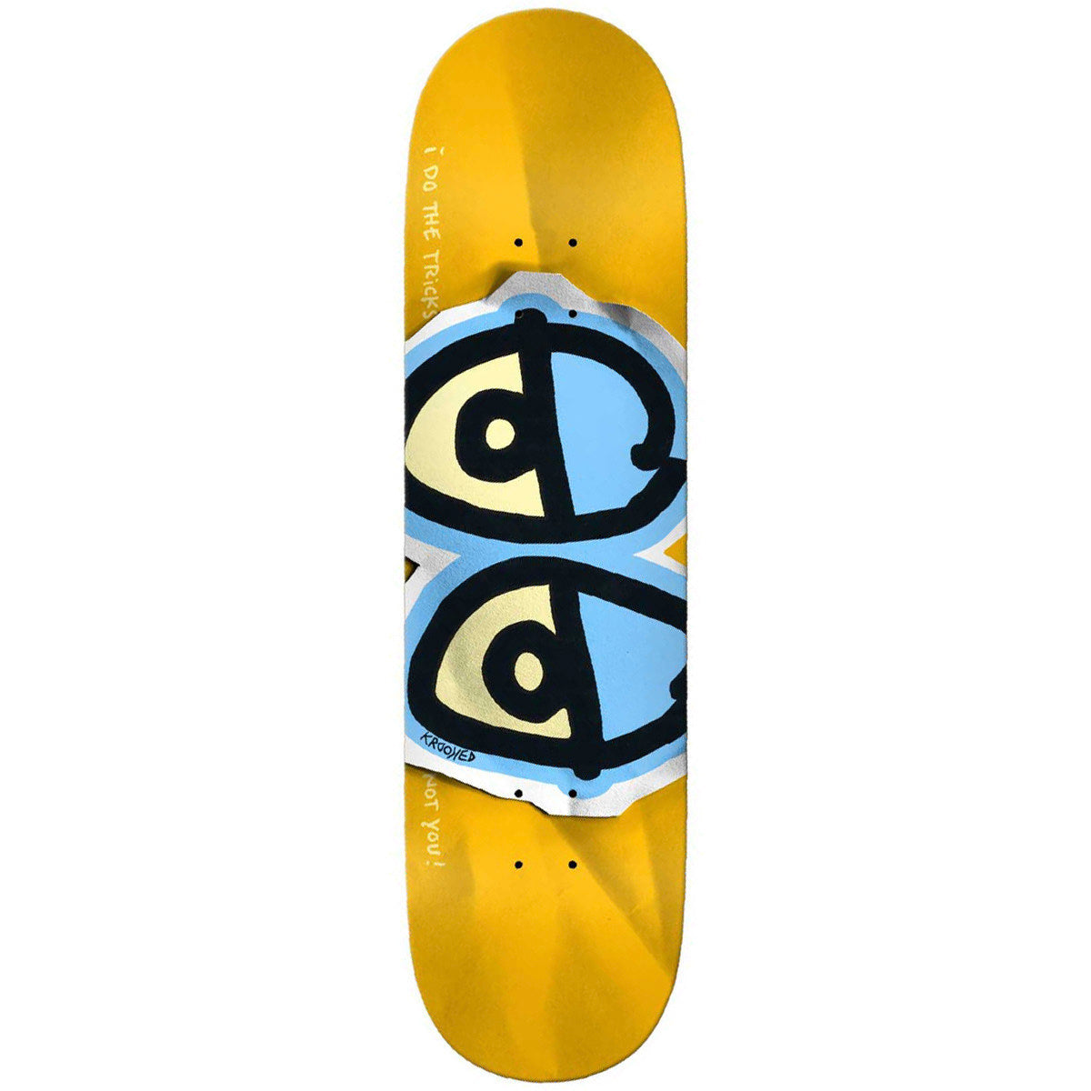 Krooked DBX Eyes Gold 8.38 Skateboard Deck