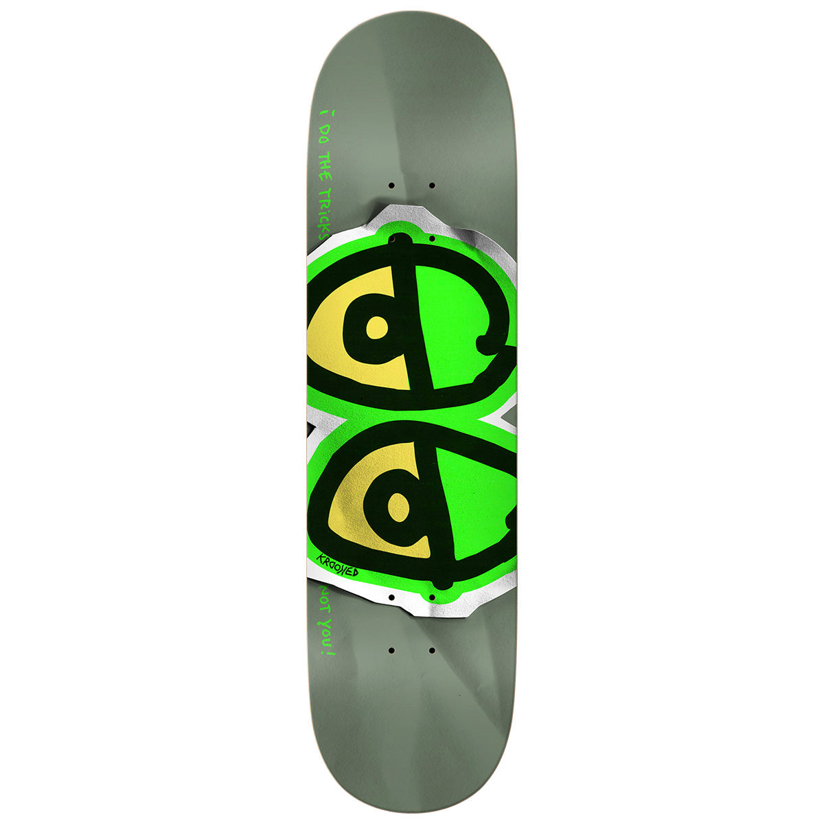 Krooked DBX Eyes Light Green 8.25 Skateboard Deck