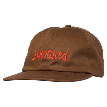 Krooked Double OK Script Strapback Brown