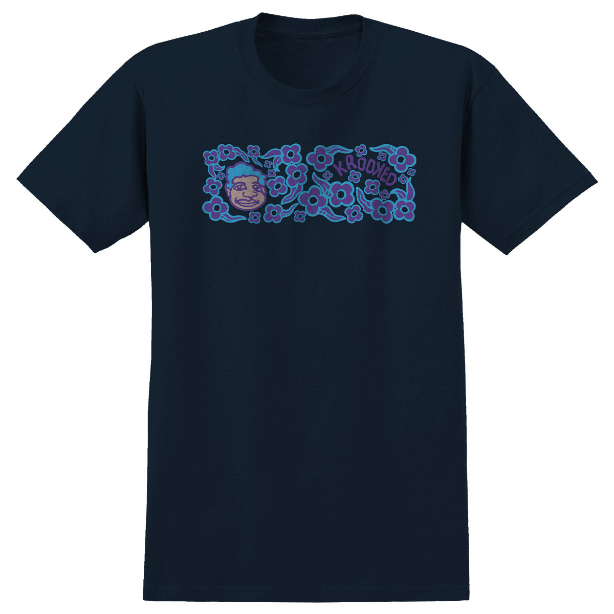 Krooked Sweatpants Redux Tee Navy