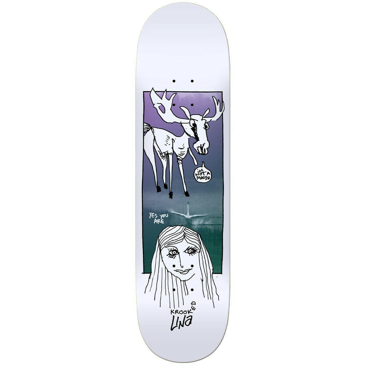 Krooked - Una Farrar Debate 8.25 Skateboard Deck.