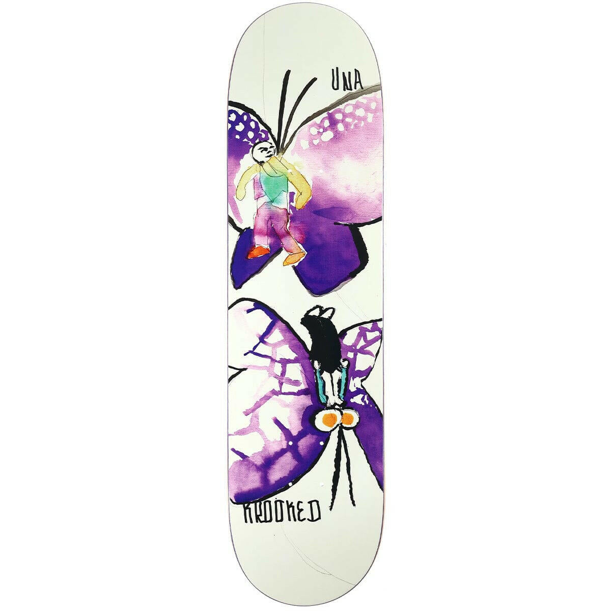 Krooked - Una Farr Butterflies 8.28 Skateboard Deck.