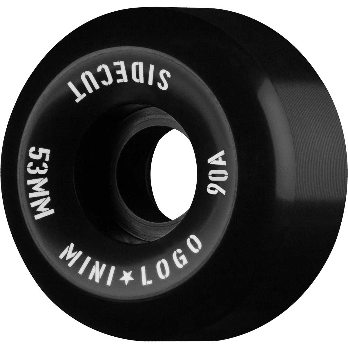 Mini Logo Hybrid Black Sidecut 53MM 90A Skateboard Wheels