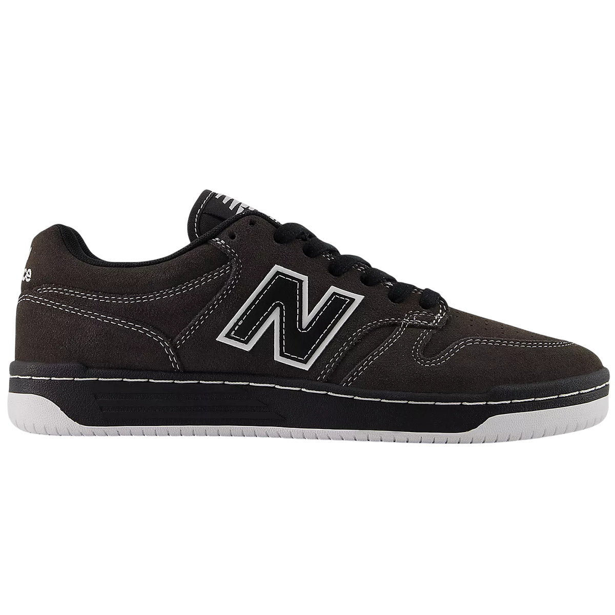 New Balance 480 Shoes Black Cement/White