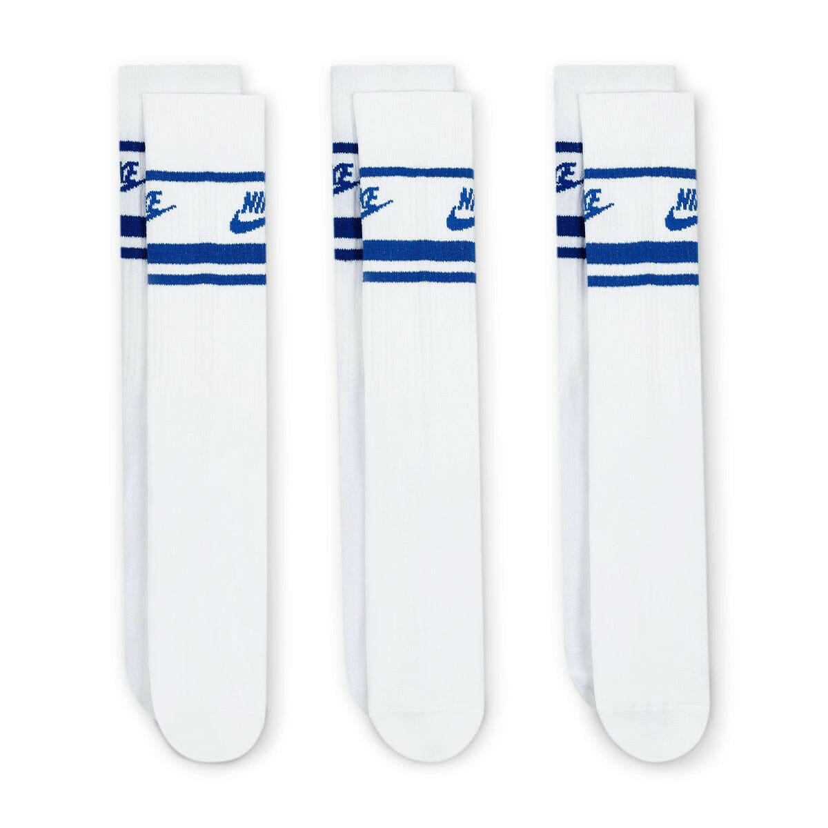 Nike - Everyday Essential Socks White/Blue 3 Pack.