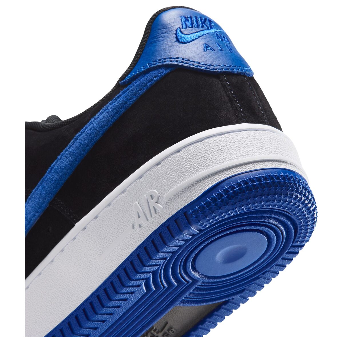 Nike SB Air Force 1 Low City Pack Shoes Black/Game Royal heel detail view
