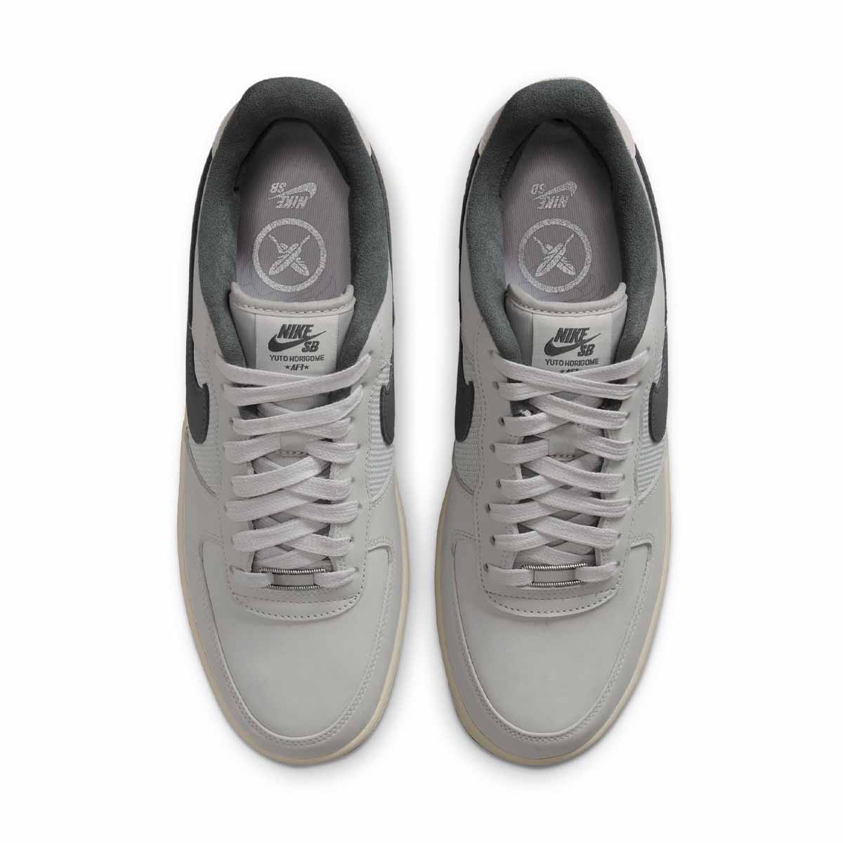 Nike SB Yuto Horigome Air Force 1 Low Shoes White/Iron/Grey Top View