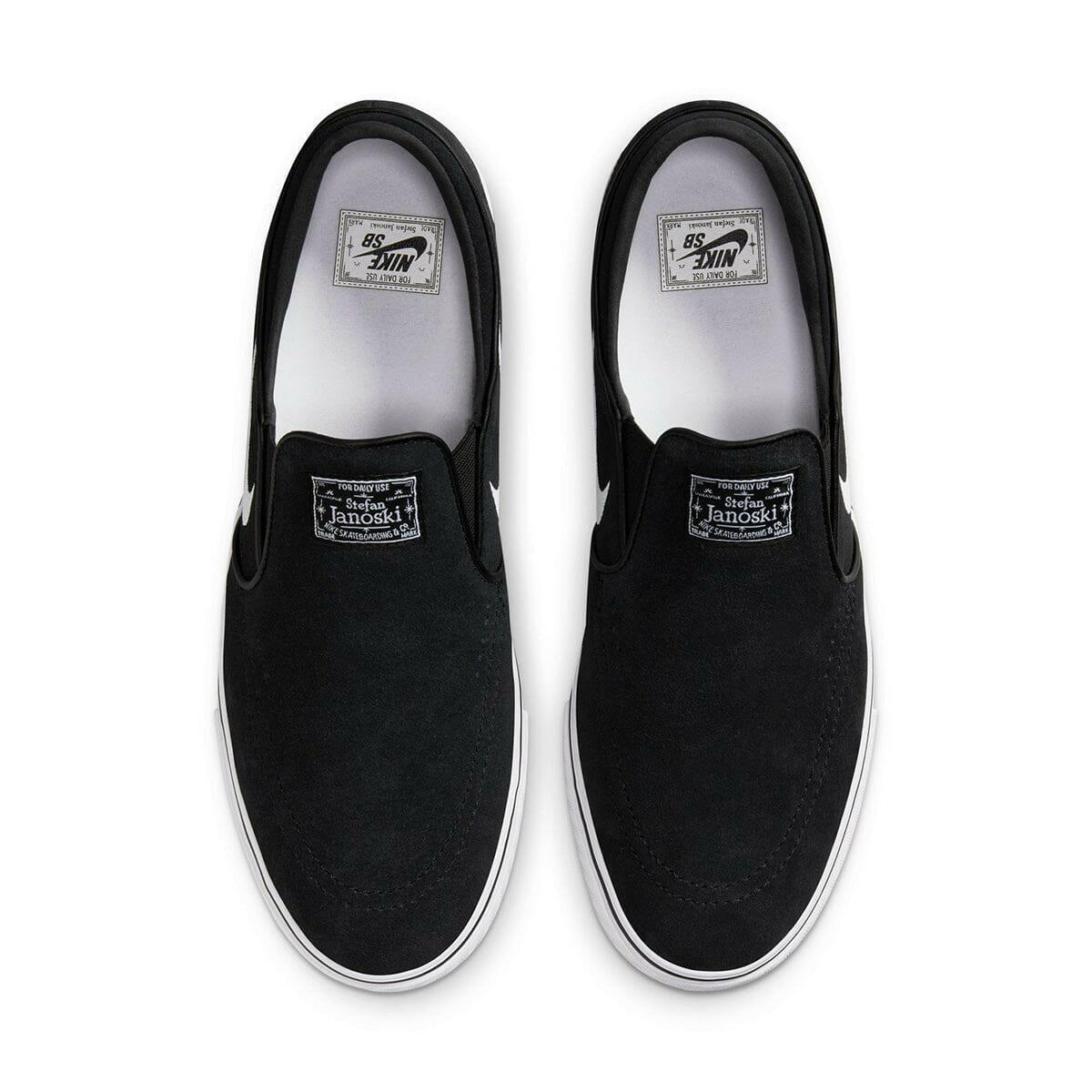 Nike SB - Janoski+ Slip On Shoes Black/White.