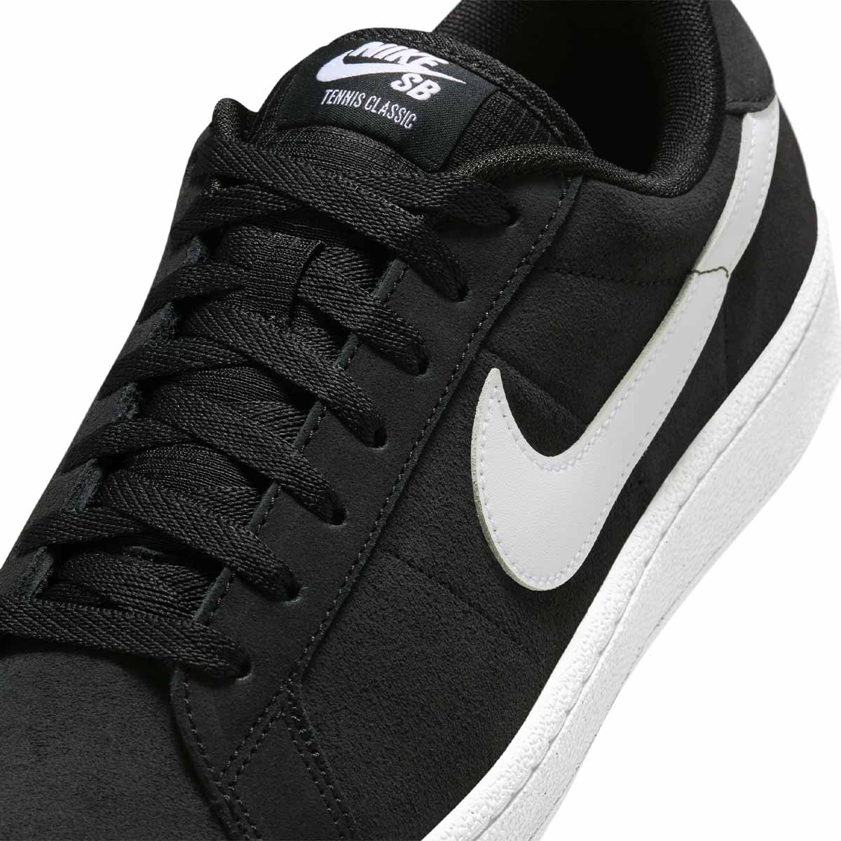 Nike SB Tennis Classic Shoes Black/White Side Detail