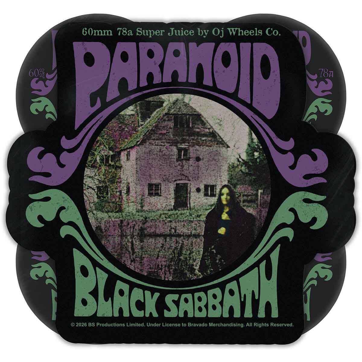 OJ Black Sabbath Paranoid Super Juice 60MM 78A Skateboard Wheels Packaging