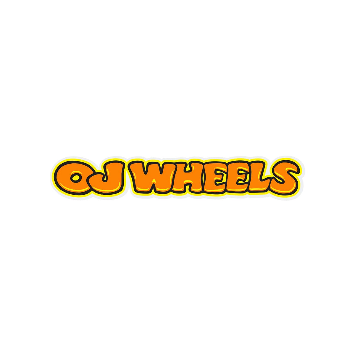 OJ Bubble Letter 6" Sticker Orange