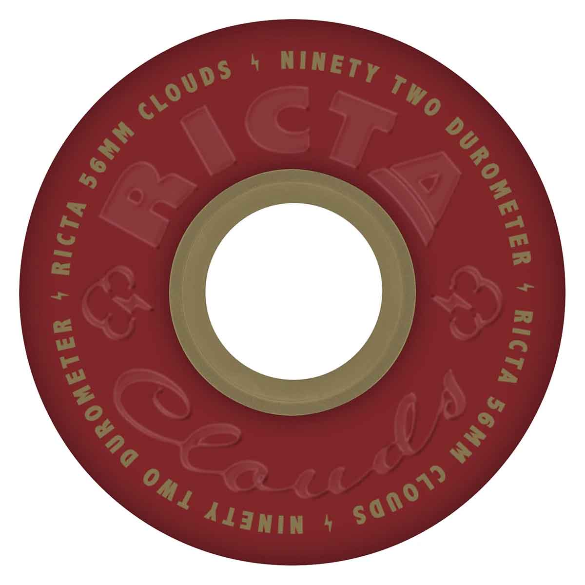 Ricta Clouds Maroon/Gold 56MM 92A Skateboard Wheels