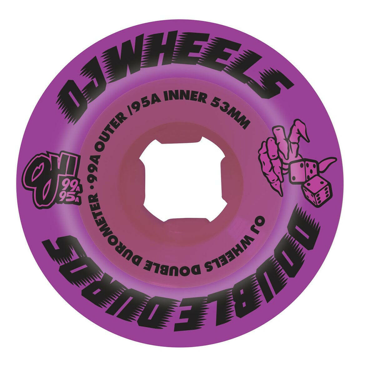 OJ - Double Duro Purple Mini Combo 53MM 101A/95A Skateboard Wheels.