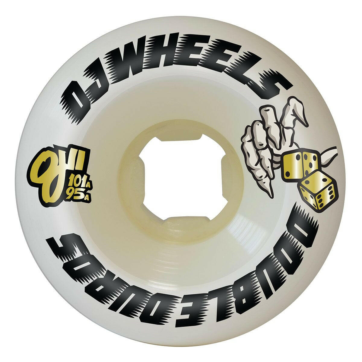 OJ - Double Duro White Gum Mini Combo 53MM 101A/95A Skateboard Wheels.