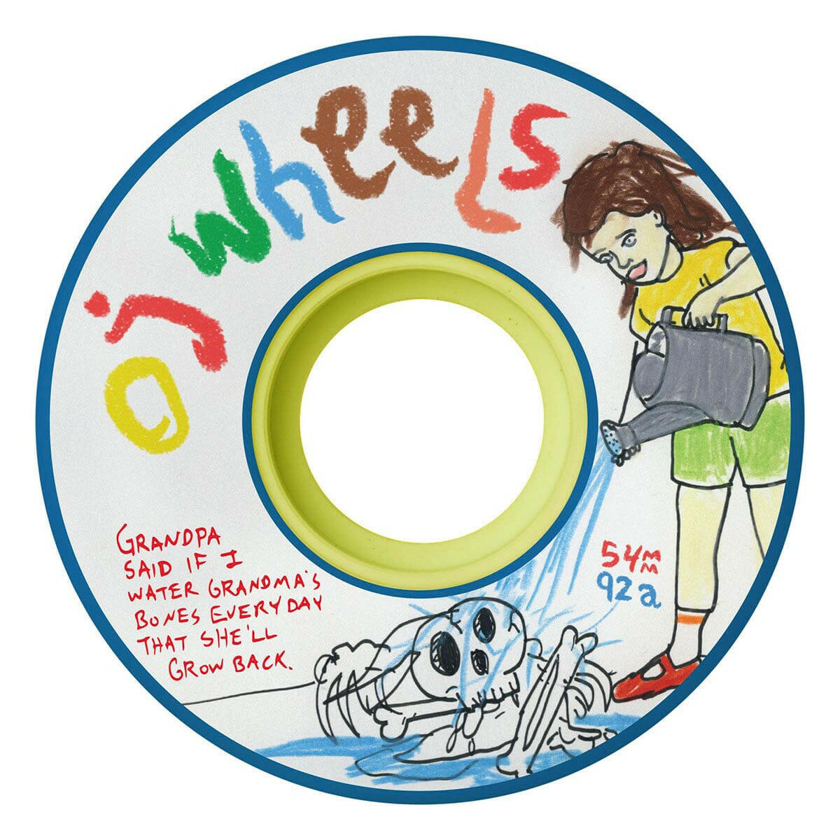 OJ - Porous Walker Grandmas Keyframe Blue 54MM 92A Skateboard Wheels.