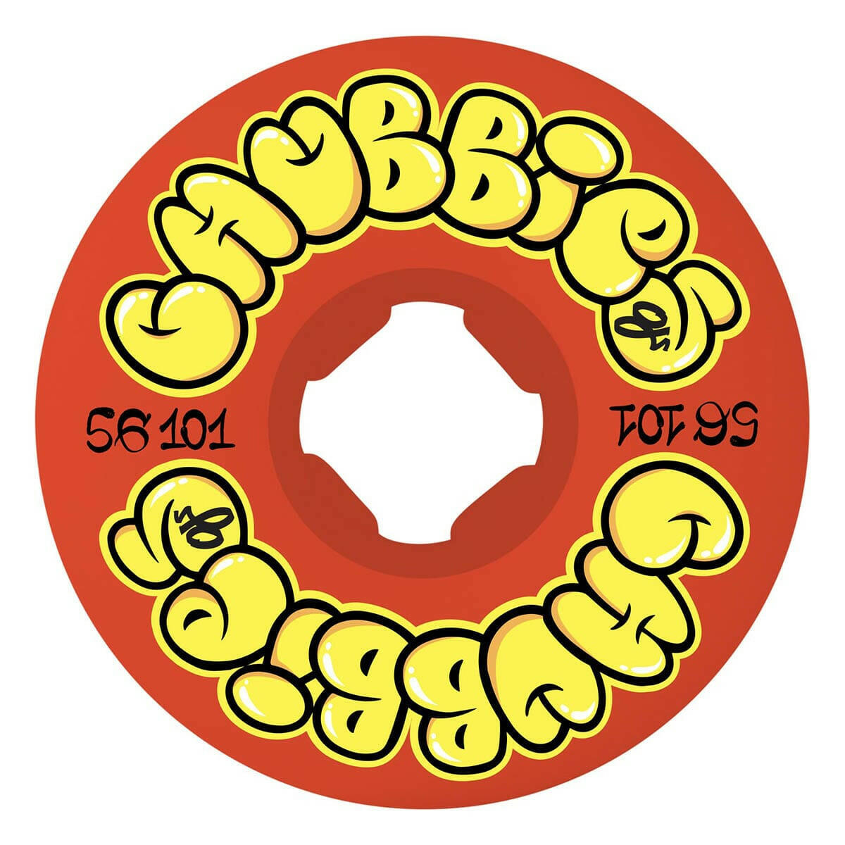 OJ - Throw Ups Chubbies Red 56MM 101A Skateboard Wheels.