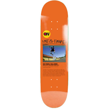 ON Video Lost & Found 8.0 Skateboard Deck