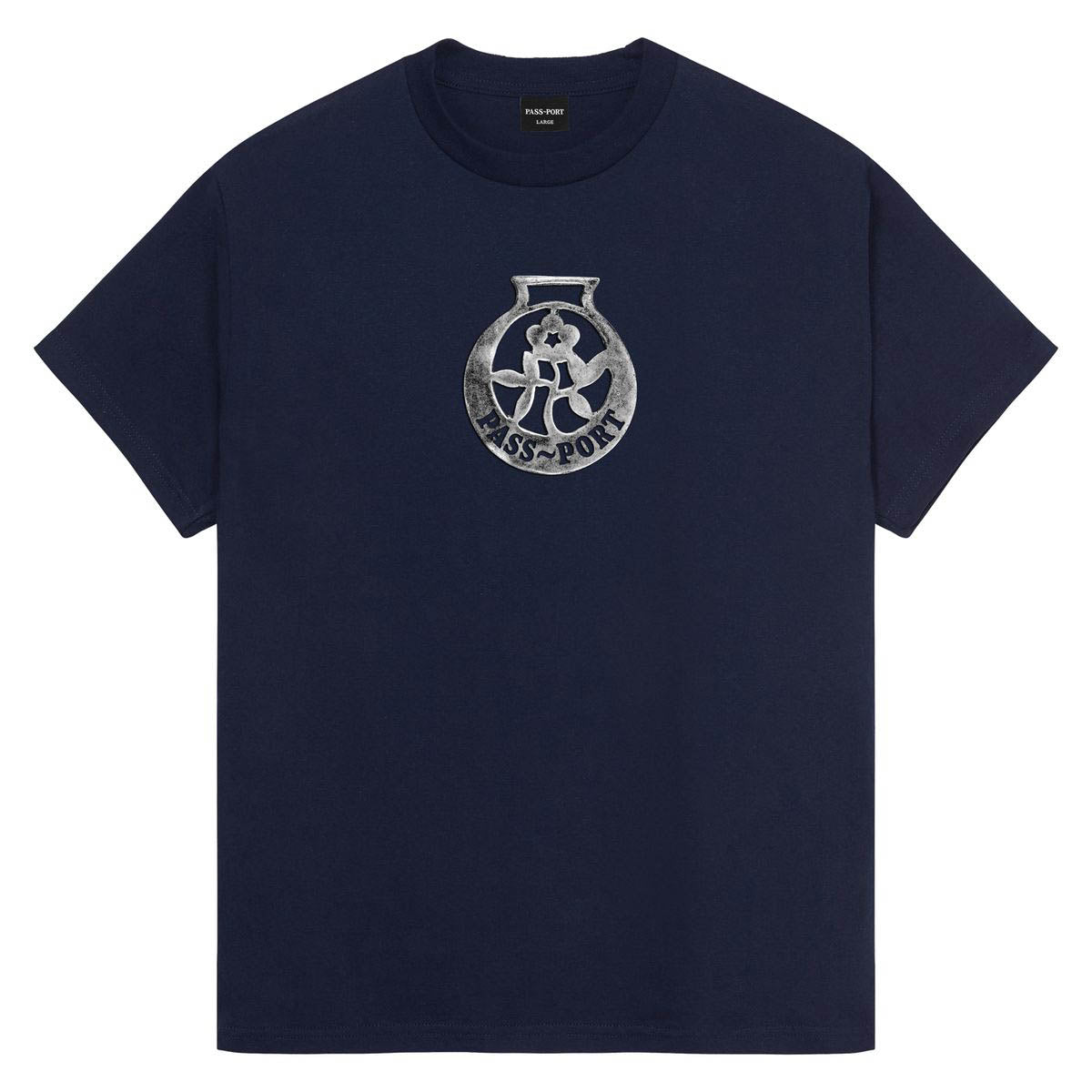 Pass~Port Brass Tee Navy