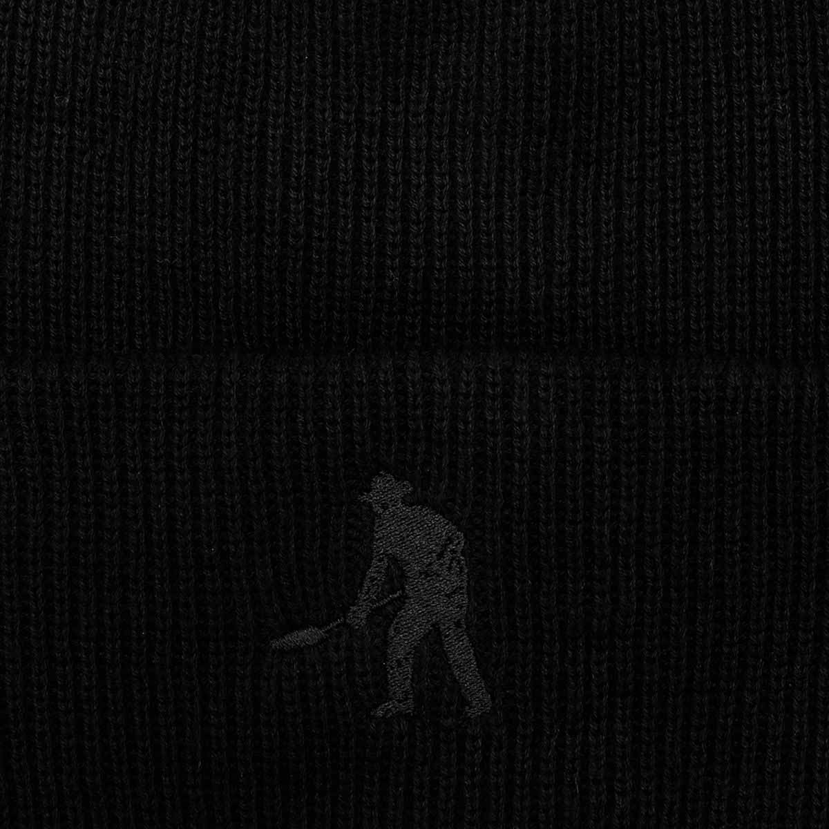 Pass~Port Solid Cotton Beanie Black Detail