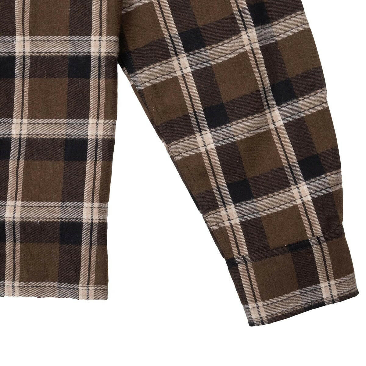 Pass~Port - Stem Logo Workers Check Shirt Brown.