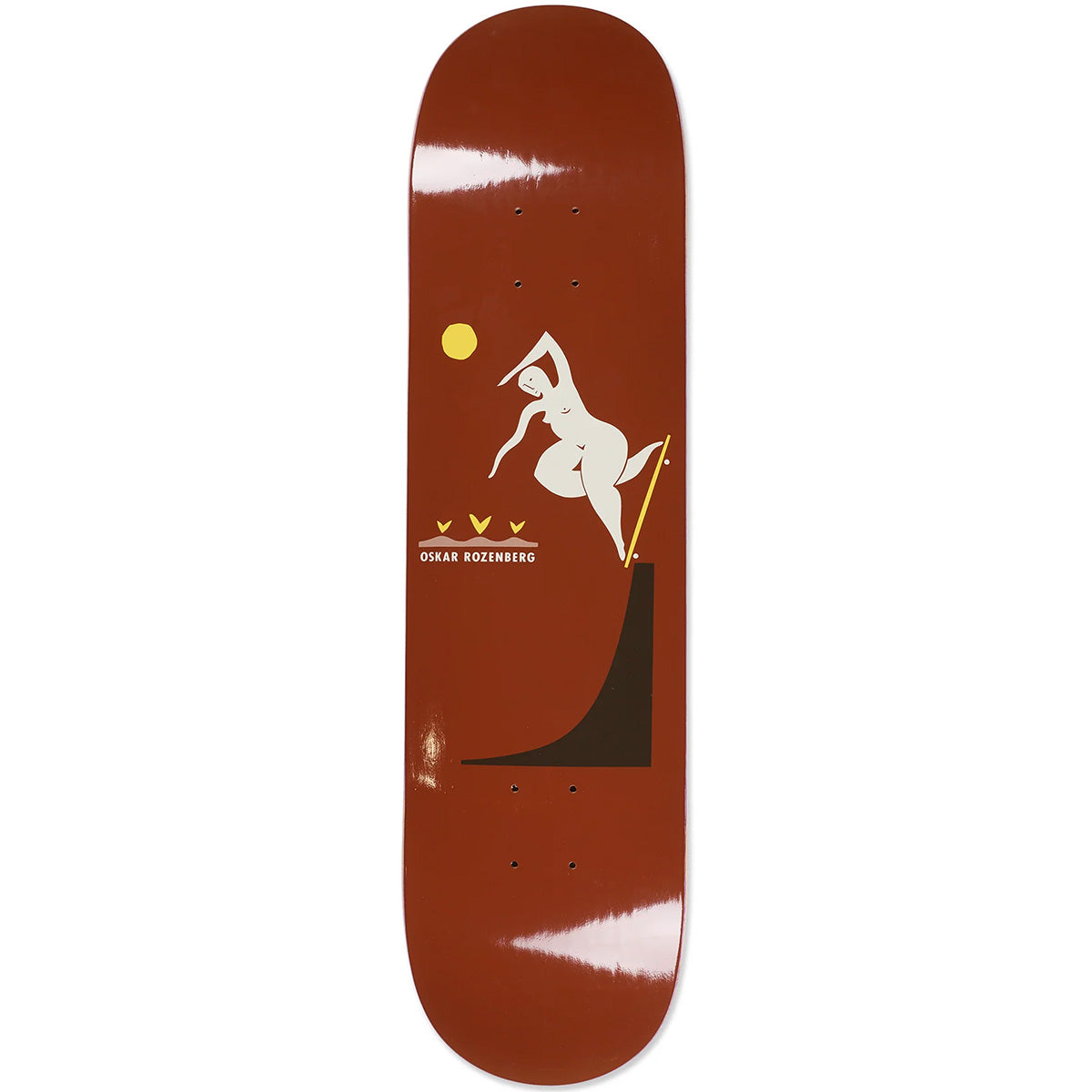 Polar Oskar Rozenberg BS Noseblunt Burnt Red Skateboard Deck