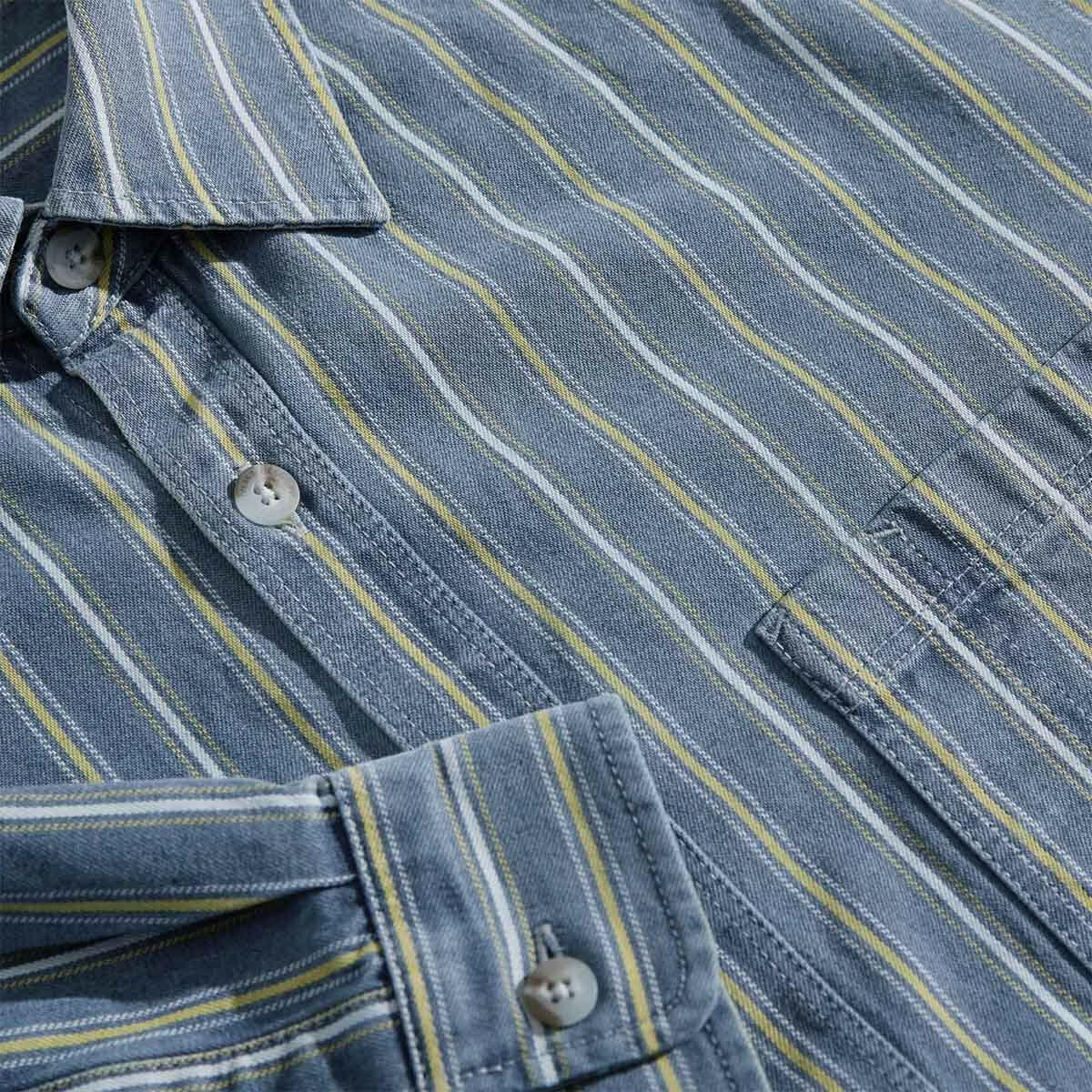 Polar - Mike Denim L/S Shirt Blue/Yellow.