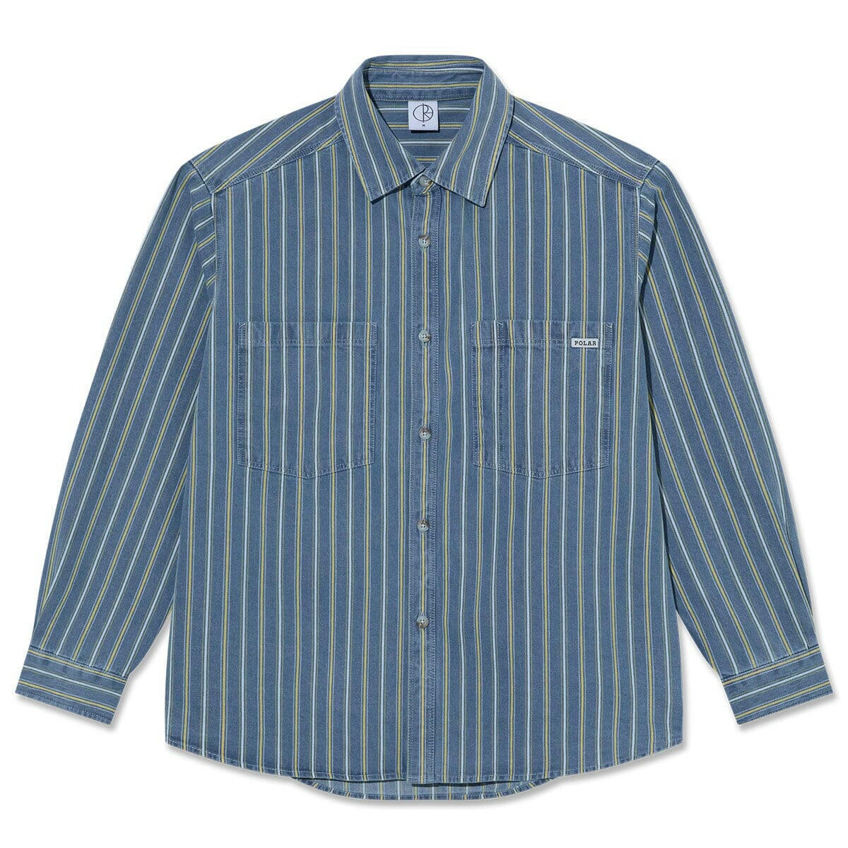 Polar - Mike Denim L/S Shirt Blue/Yellow.