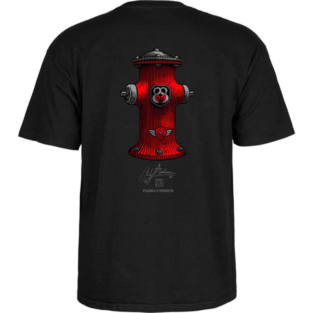 Powell Peralta Andy Anderson Hydrant Tee Black Back