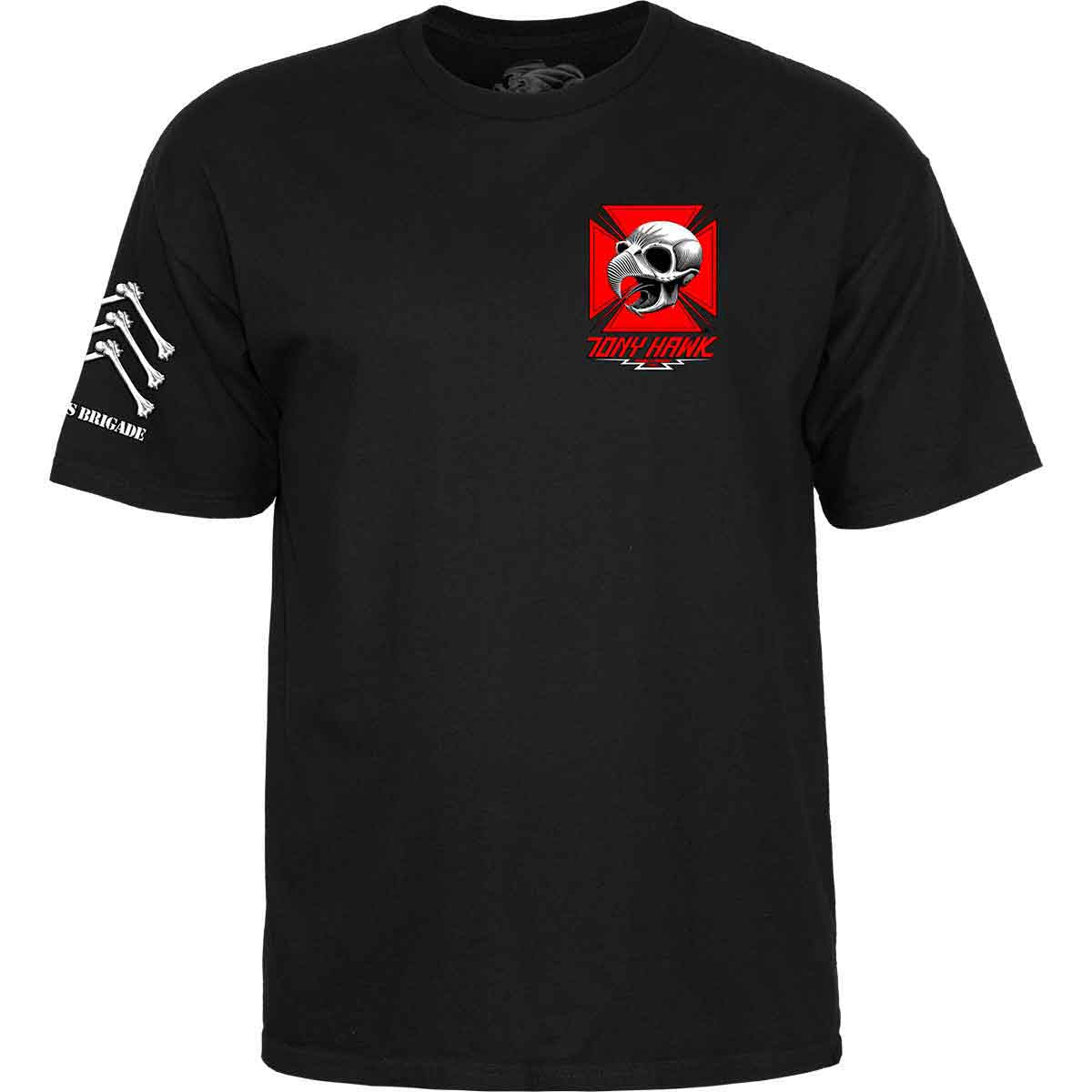 Powell Peralta Tony Hawk Bones Brigade 17 Tee Black Front