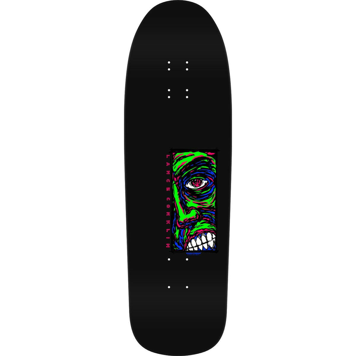Powell Peralta - Lance Conklin Face 2 Blacklight 9.75 Reissue Skateboard Deck.
