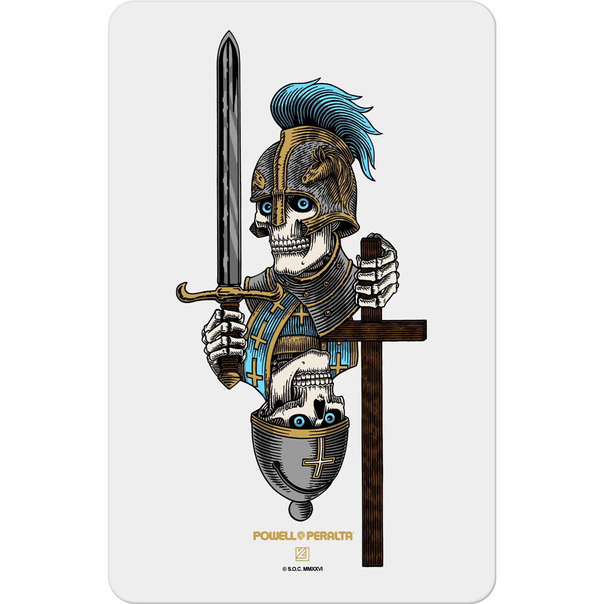 Powell Peralta Dan Corrigan Chess Skulls 6" Sticker