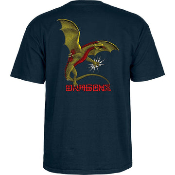 Powell Peralta - Dragon Logo Tee Navy.