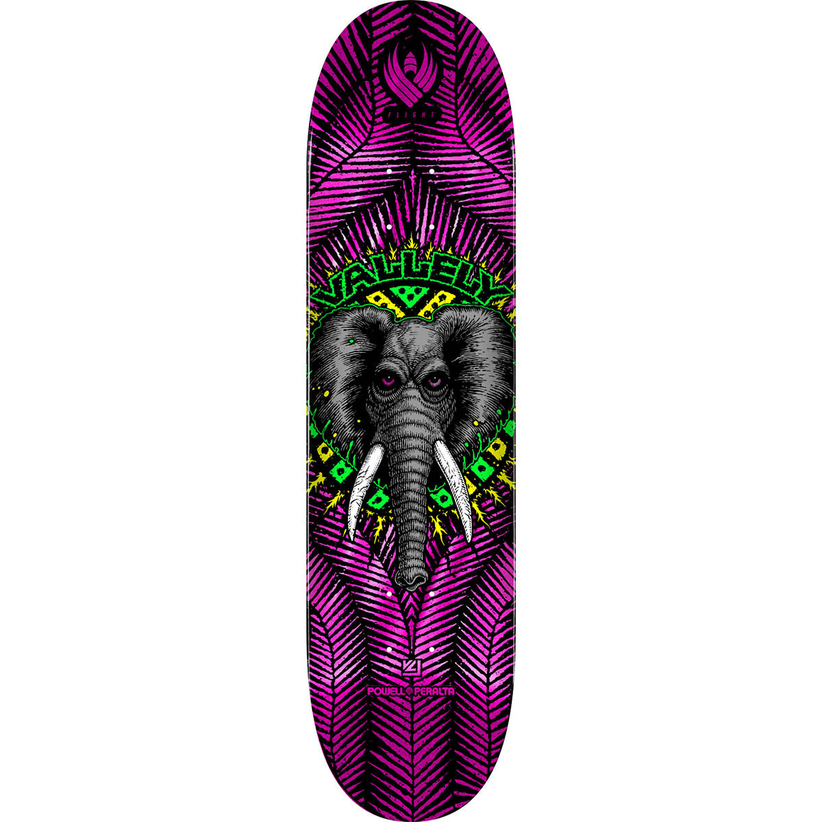 Powell Peralta - Mike Vallely Elephant Pink Flight 8.38 Skateboard Deck.