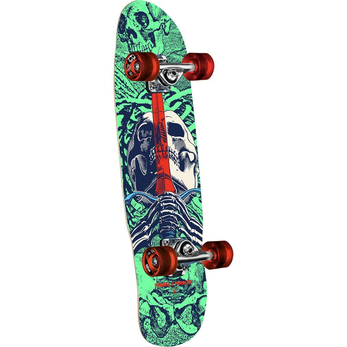 Powell Peralta - Mini Skull & Sword Mint/Navy 8.0 Complete Skateboard.