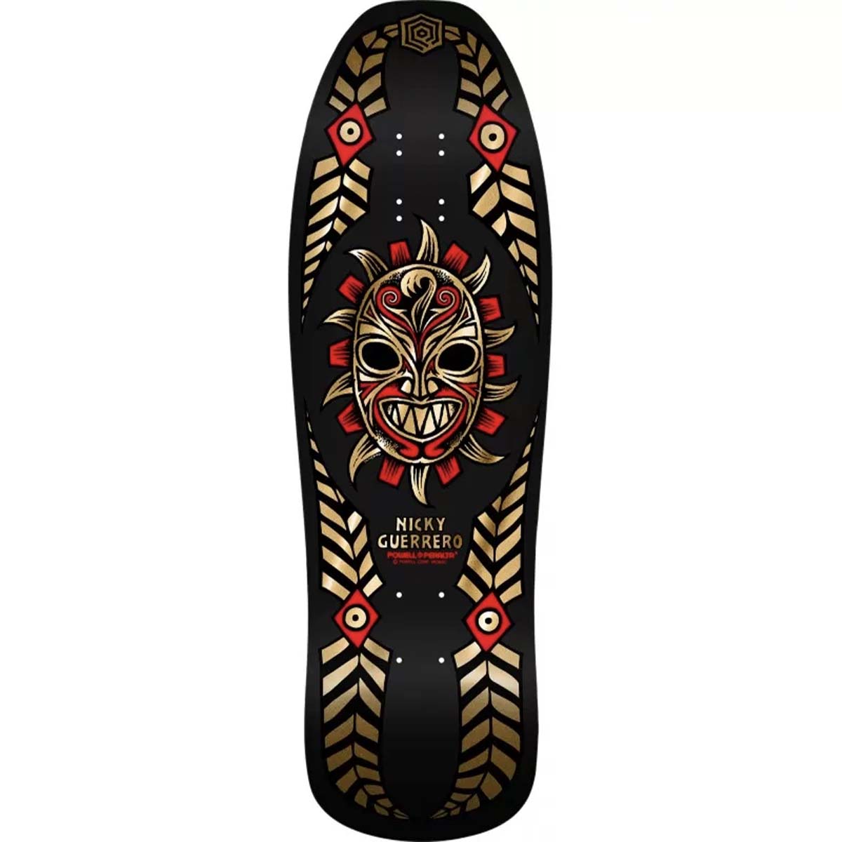 Powell Peralta Nicky Guerrero Mask Black/Gold 10.0 Reissue Skateboard Deck