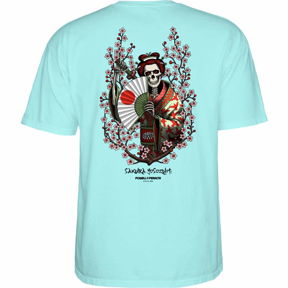Powell Peralta Sakura Yosozumi Samurai Tee Celadon Back