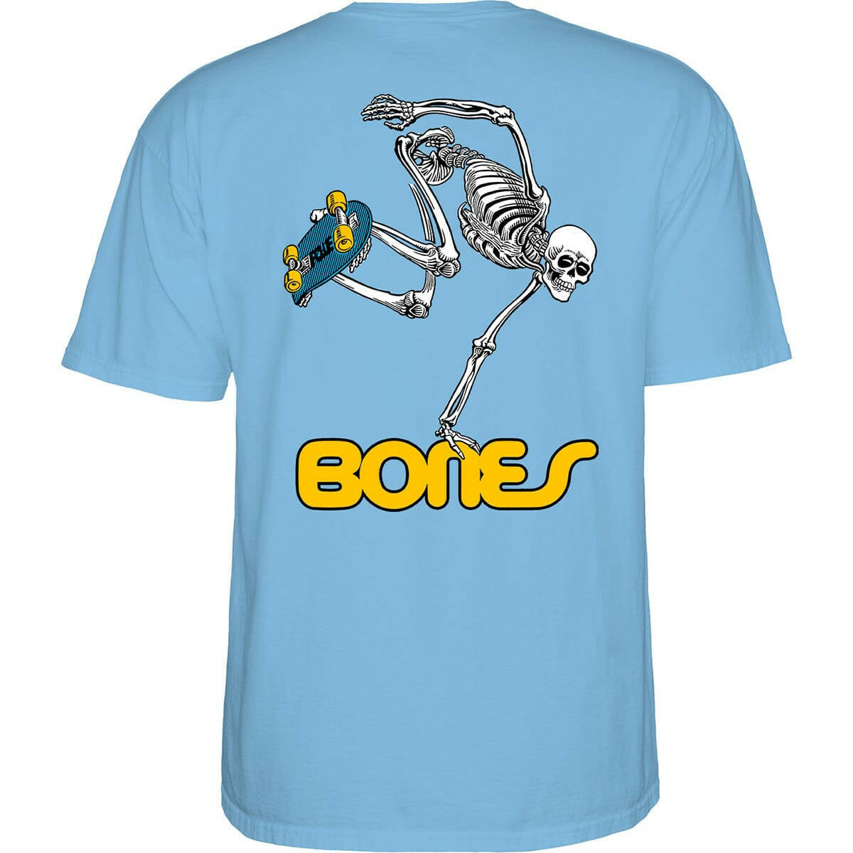 Powell Peralta - Skateboarding Skeleton Youth Tee Carolina Blue.